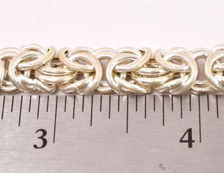 Byzantine Link Sterling Silver Bracelet