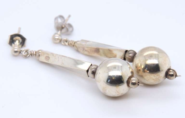 Vintage 925 Sterling Silver Dangle Earrings