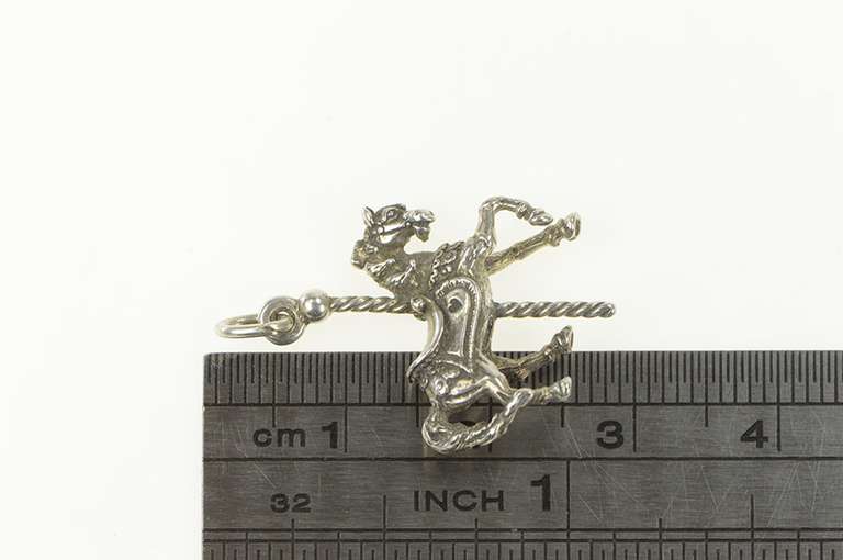 Sterling Silver 3D Carousel Horse Carnival Charm/Pendant