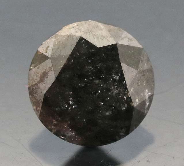 Sultry .46ct gray and black Diamond solitaire