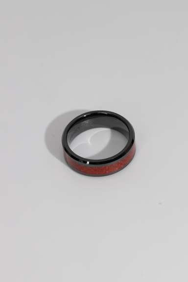 8mm Ceramic Wedding Band w/ Carbon Fiber Inlay Size 11