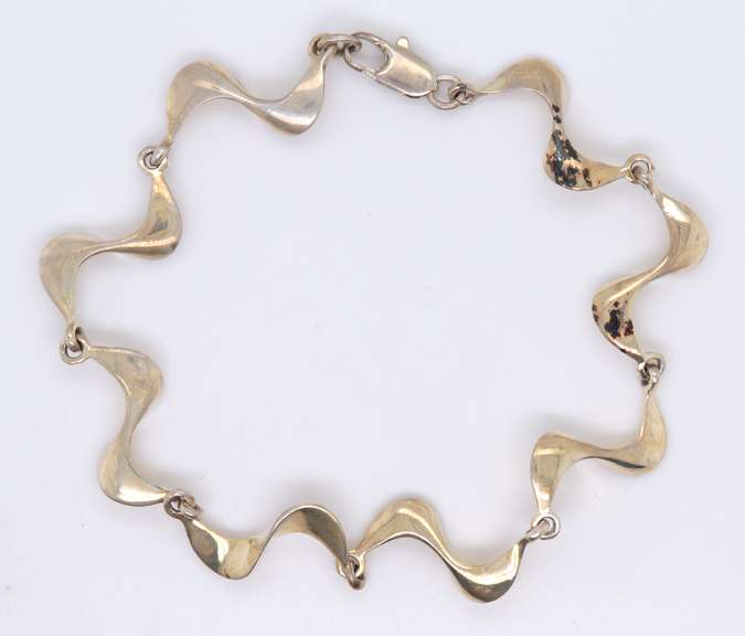 Vintage 925 Sterling Silver Crooked Bracelet