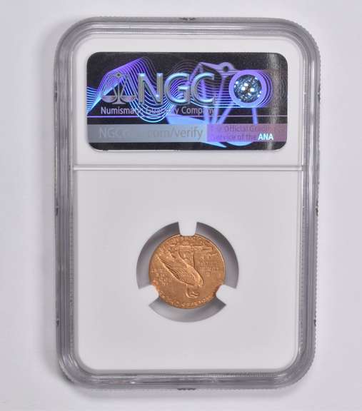 MS61 1912 $2.50 Indian Head Gold Quarter Eagle NGC