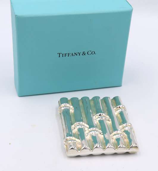 Tiffany & Co Bamboo Silver Purse Mirror