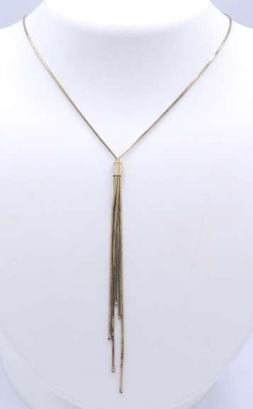 Vintage 925 Sterling Silver Lariat Necklace