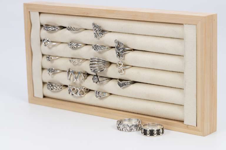 .925 Sterling Silver Ring Assortment Various Sizes & Styles (20 Ring Lot)