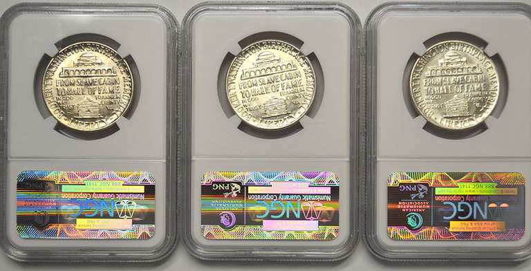 1947 P-D-S Set Of Booker T. Washington Commemorative Half Dollars