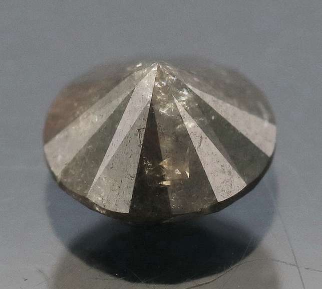 Sultry .46ct gray and black Diamond solitaire