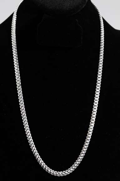 Italian .925 Sterling Silver 5.3mm Diamond Cut Miami Cuban Chain 24 Inches