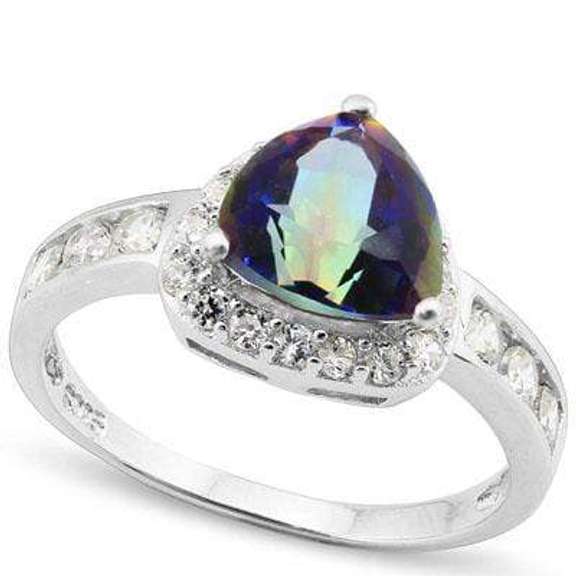 1 CARAT BLUE TOPAZ STERLING RING