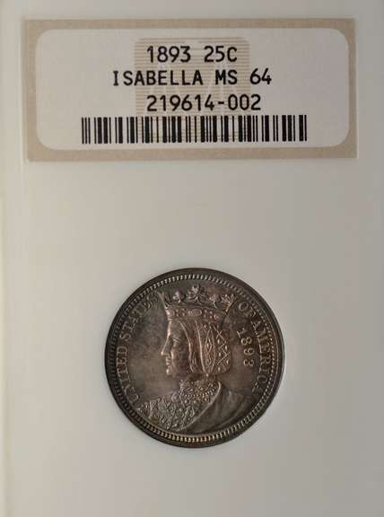 1893 Isabella Commemorative Quarter NGC MS64