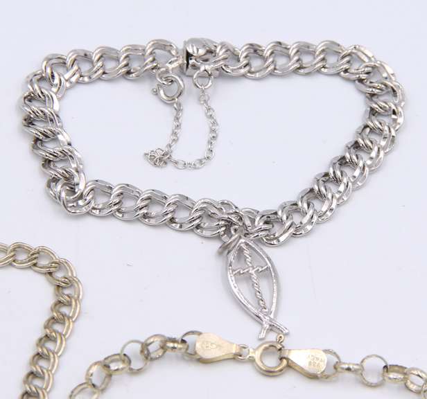 Group Lot of 3 Vintage 925 Sterling Silver Bracelets
