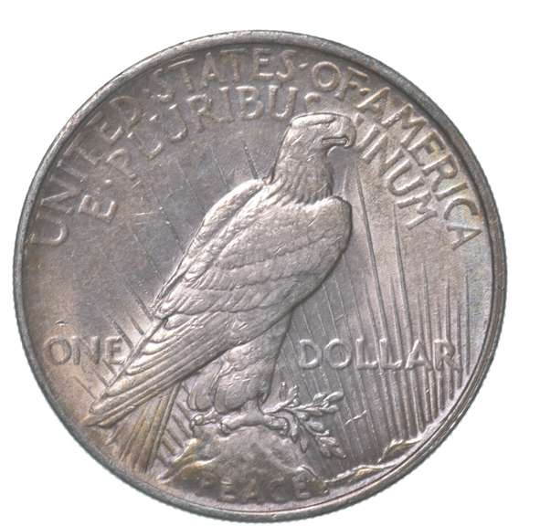 1924 Peace Silver Dollar Rainbow Toned