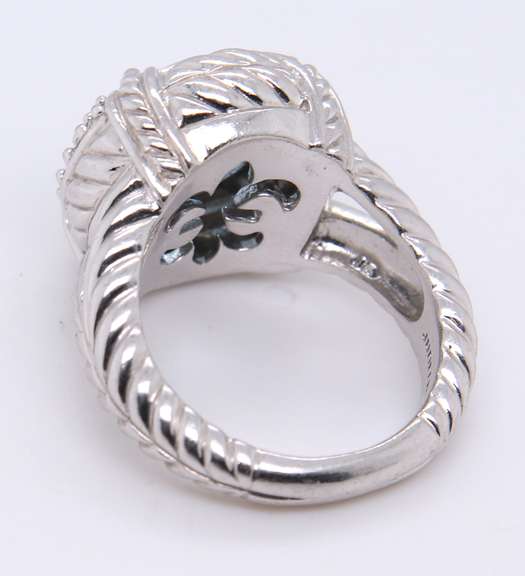 Judith Ripka Sterling Silver Blue Topaz Ring