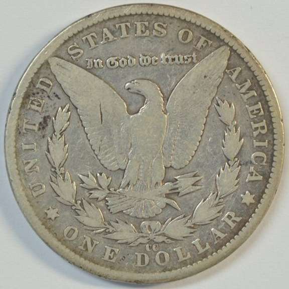 Key date 1890-CC Morgan Silver Dollar. Scarce