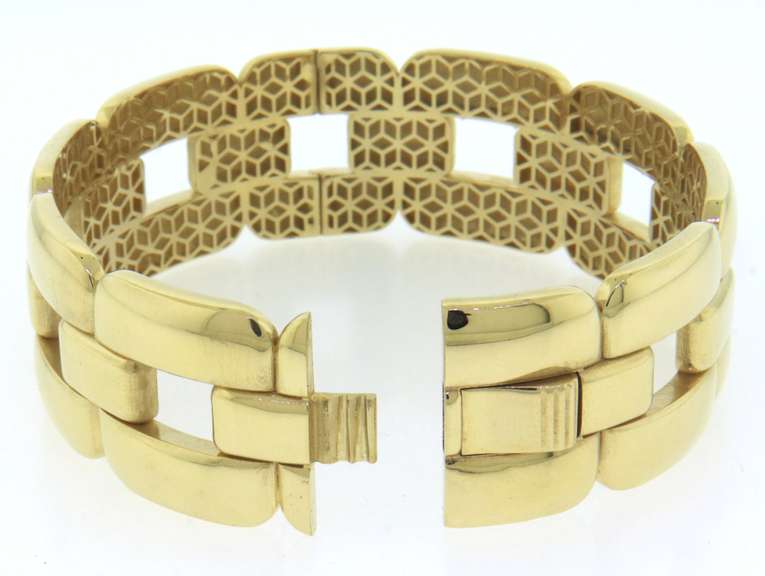 Handsome Italian 14k Gold Chain Bracelet