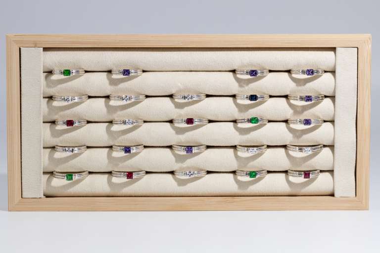 .925 Sterling Silver 24 Ring Lot Assortment of CZ Rings and Sizes