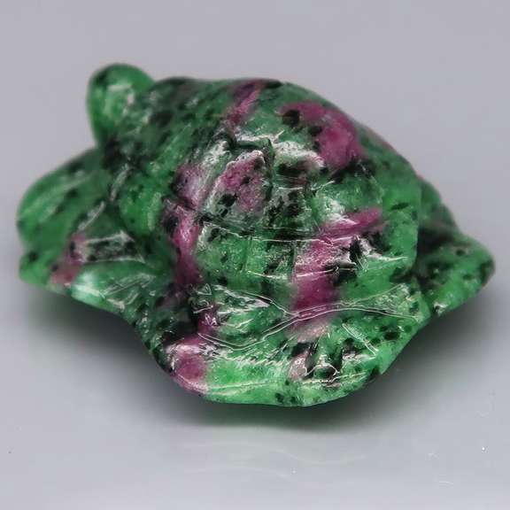 Adorable! 66.35ct Ruby in Zoisite turtle carving