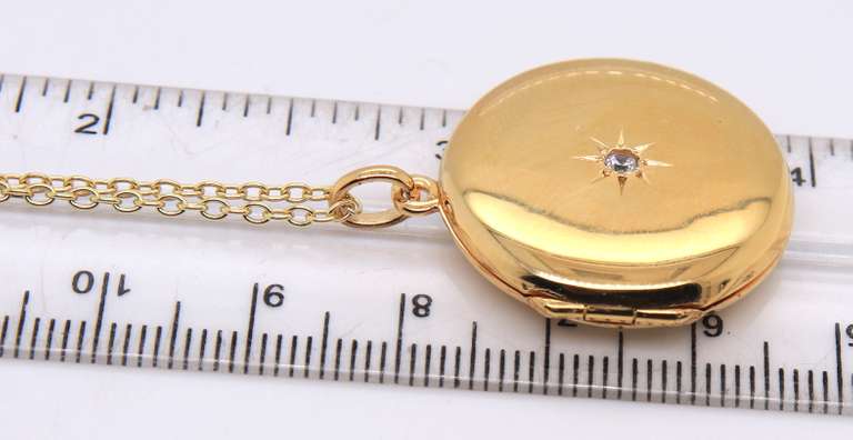 Argento Vivo 10KT Yellow Gold plated Over Sterling Silver locket Necklace
