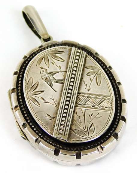 Antique English Aesthetic Large Sterling Locket
