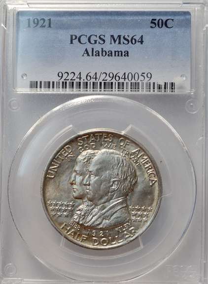 1921 Alabama Commemorative Half Dollar  ANACS MS60