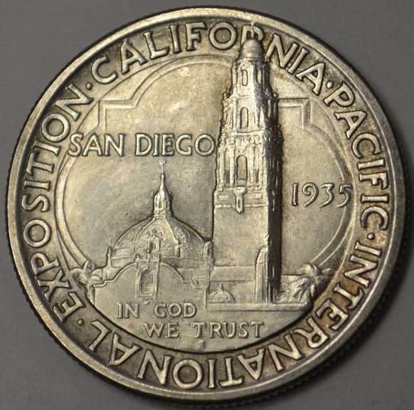 1936-S San Diego Commemorative Half Dollar, BU.