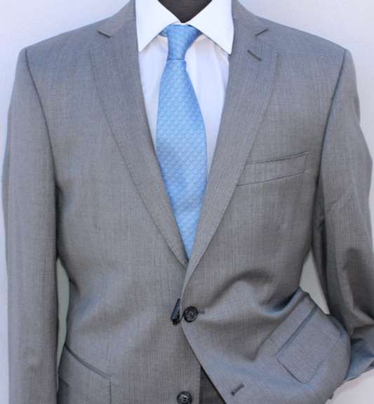 Designer Gray Color Slim Fit Suit, By Galante