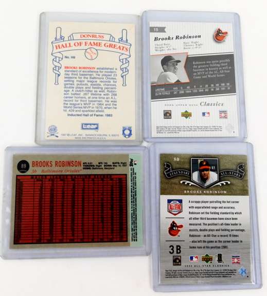 4 Brooks Robinson Baseball Cards