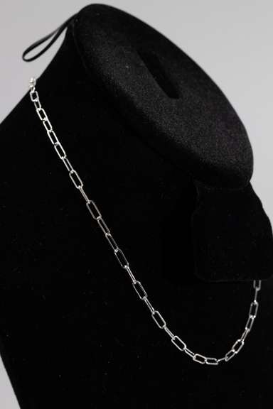Italian .925 Sterling Silver 3.2mm Paperclip Chain 16 Inches