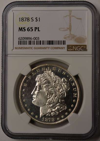 1878-S Morgan Silver Dollar NGC MS65 PL "Proof Like"