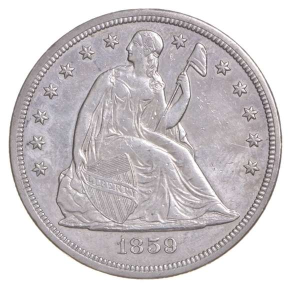 1859-S Seated Liberty Silver Dollar