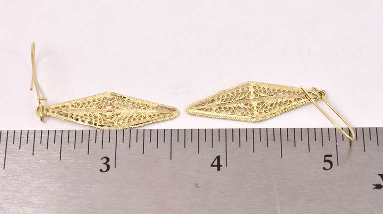 Darling Dangling Earrings in 14K Yellow Gold