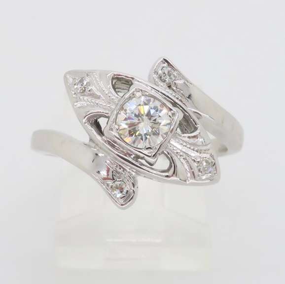 Vintage Diamond Bypass Ring