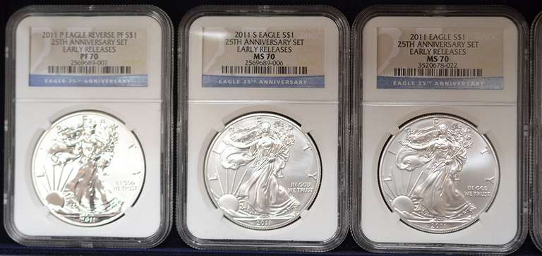 2011 25th Anniversary American Eagle Set PCGS 70
