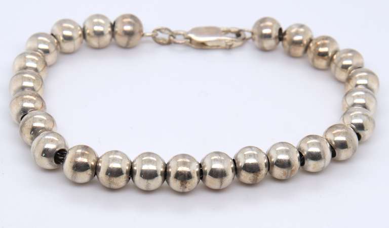 Vintage 925 Sterling Silver Ball Bracelet