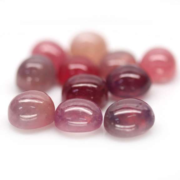 Super rich 97.03ct raspberry red Ruby cabochon set