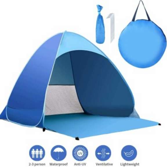 Pop Up Beach Tent For 1-3 Person Rated UPF