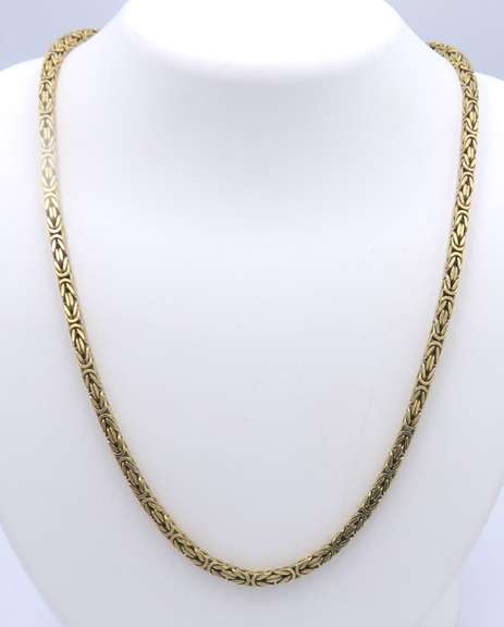Vintage Italian Gold Plated Byzantine Necklace