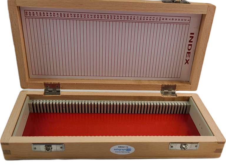 Dexter Cast Autographed Custom Blood Glass Slides Case ACOA