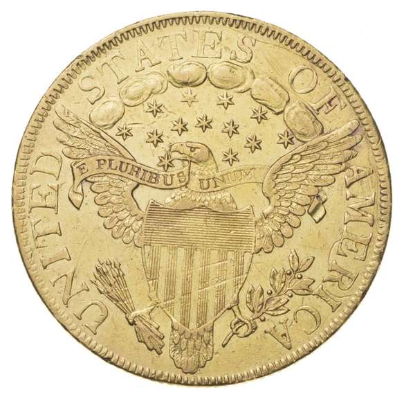 1800 $10 Liberty Cap Gold Eagle - Cleaned - Scratches