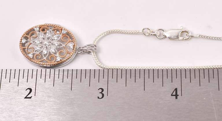 Estate Sterling Locket with Vermeil