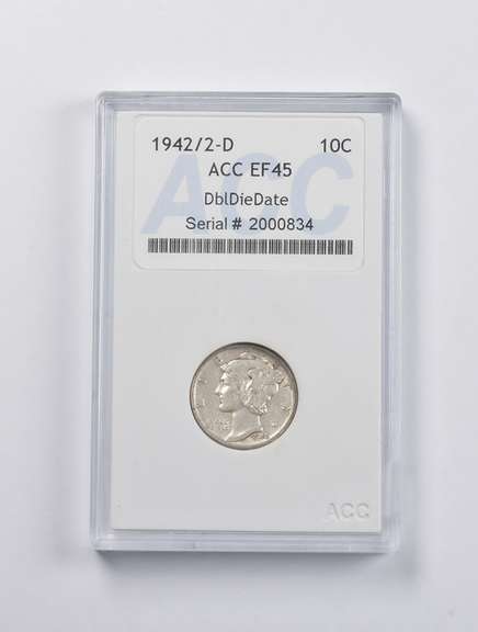 1942/2-D Mercury Dime DBL DIE Date