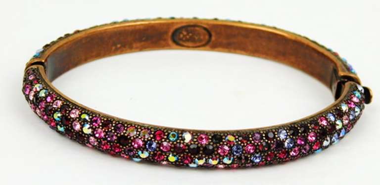 Joan Rivers Copper & Crystals Bangle Bracelet