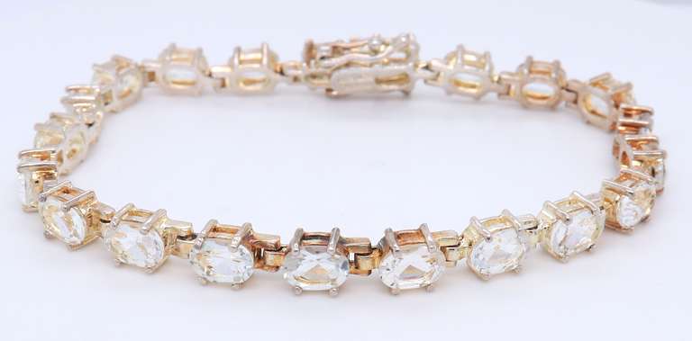 Vintage 925 Sterling Silver Cubic Zirconia Tennis Bracelet