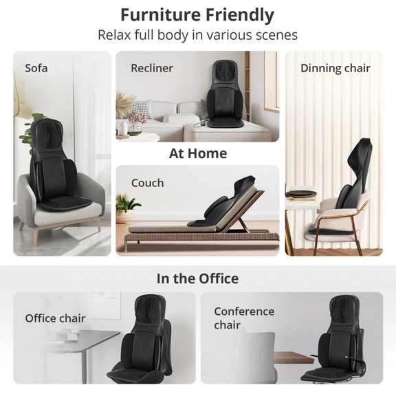 Neck And Back Massager With Heat Shiatsu Massage Chair