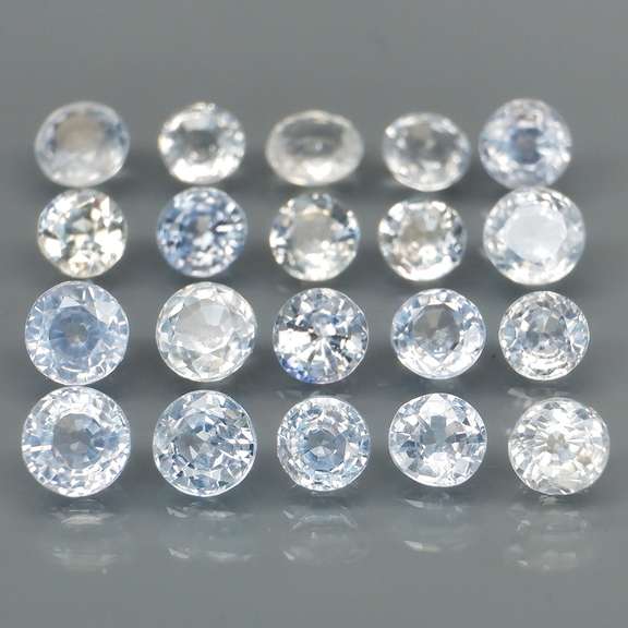 Exquisite 4.38ct 20 piece Ceylon Sapphire set -heated only!