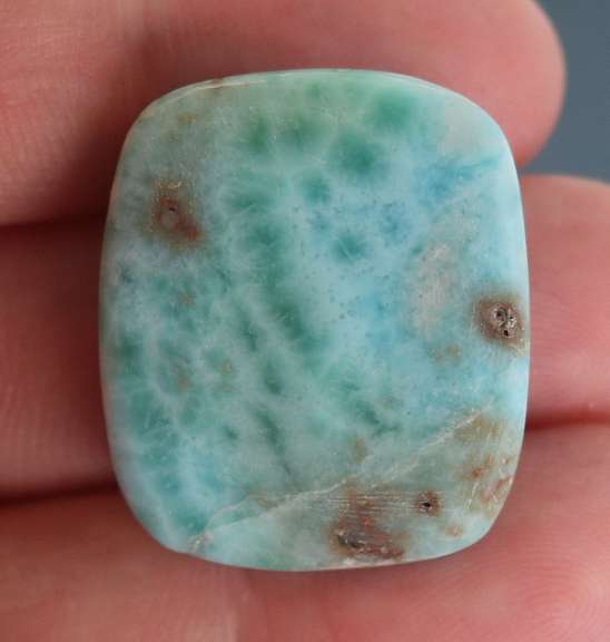 Big 50.29ct cloud blue Larimar cabochon