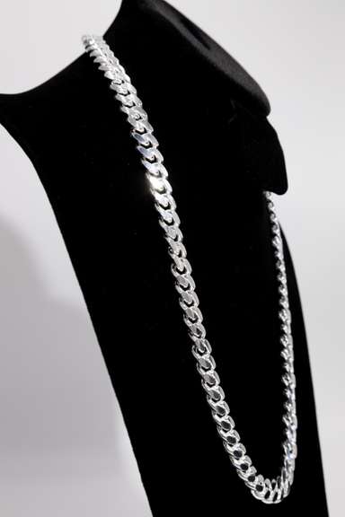 Italian Sterling Silver 10mm Miami Cuban Link Chain 24 Inch