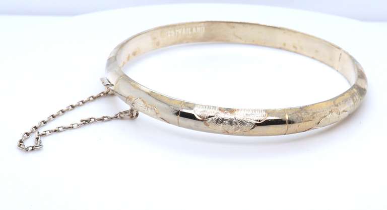 Vintage 925 Sterling Silver Bangle Bracelet