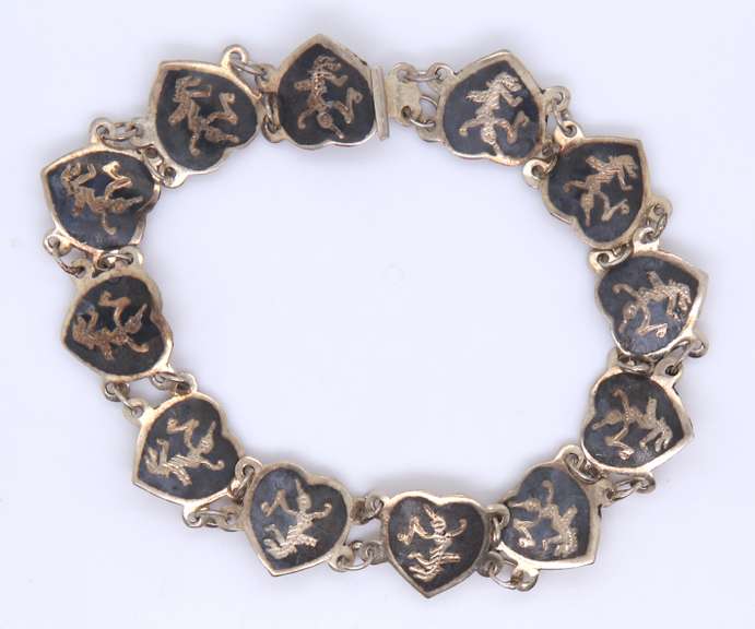 Siam Vintage 925 Sterling Silver Bracelet